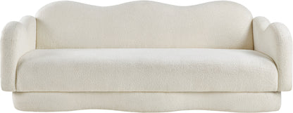 Porsha Cream Teddy Fabric Sofa