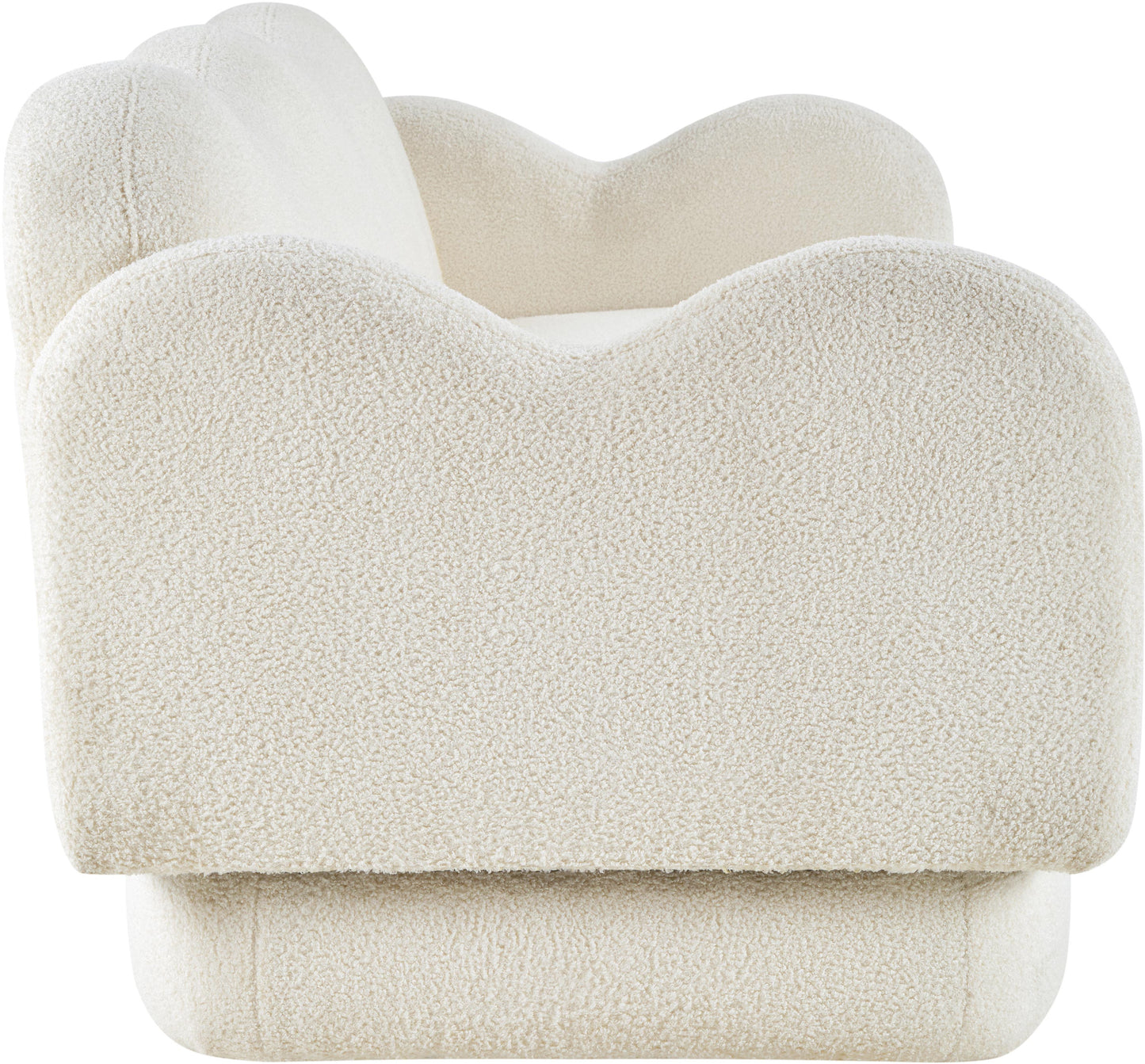 porsha cream teddy fabric sofa