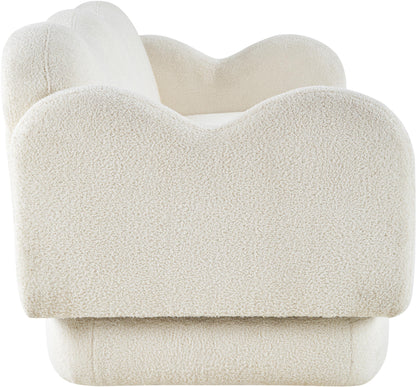 Porsha Cream Teddy Fabric Sofa