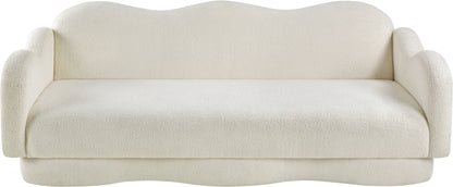 Porsha Cream Teddy Fabric Sofa