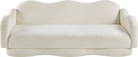 Porsha Cream Teddy Fabric Sofa