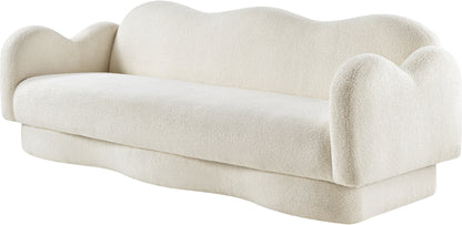 Porsha Cream Teddy Fabric Sofa