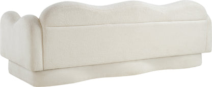 Porsha Cream Teddy Fabric Sofa