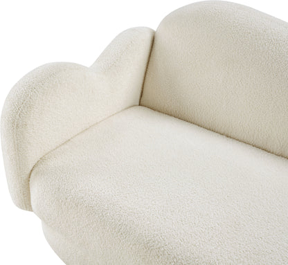 Porsha Cream Teddy Fabric Sofa