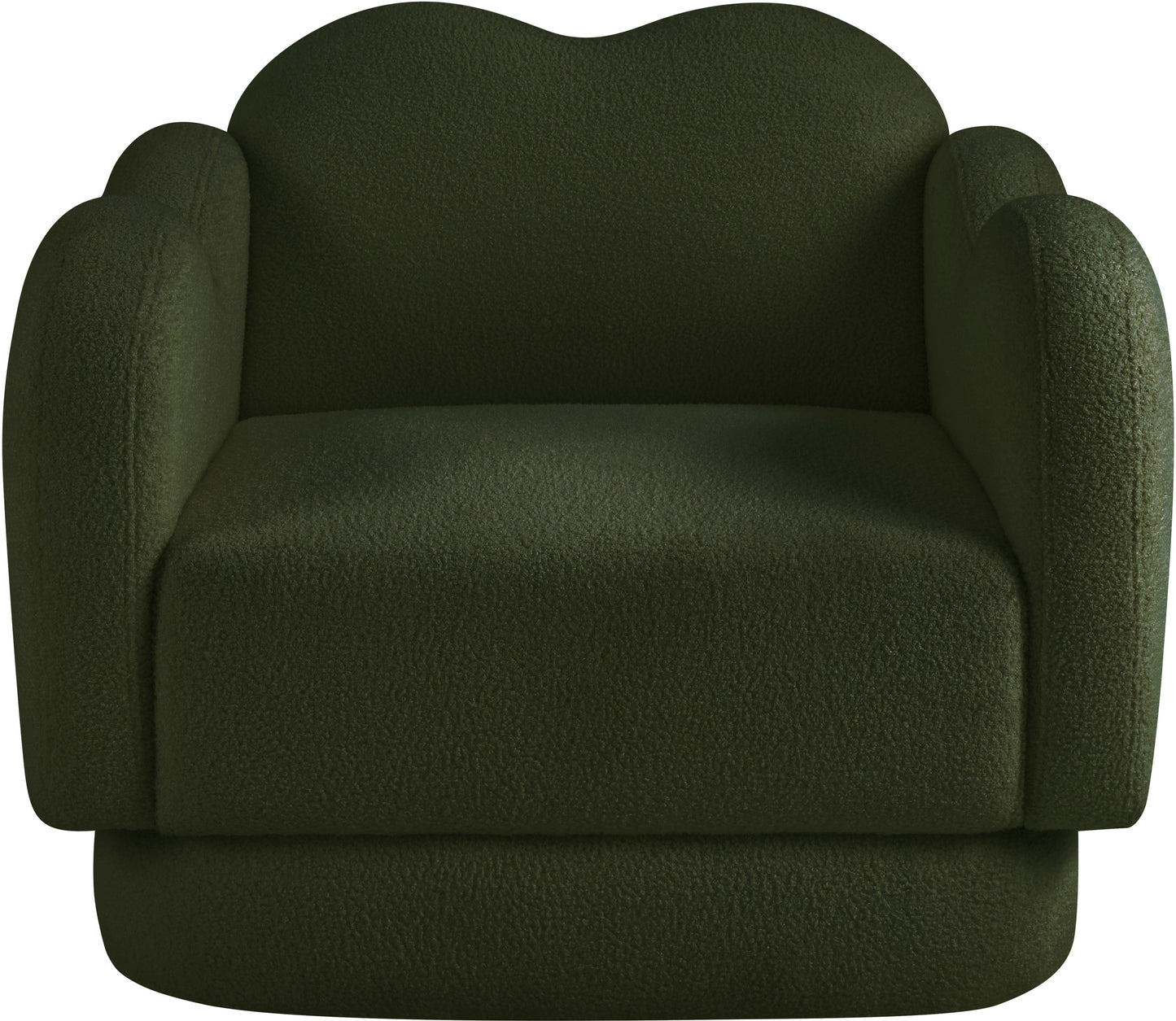 porsha green teddy fabric chair