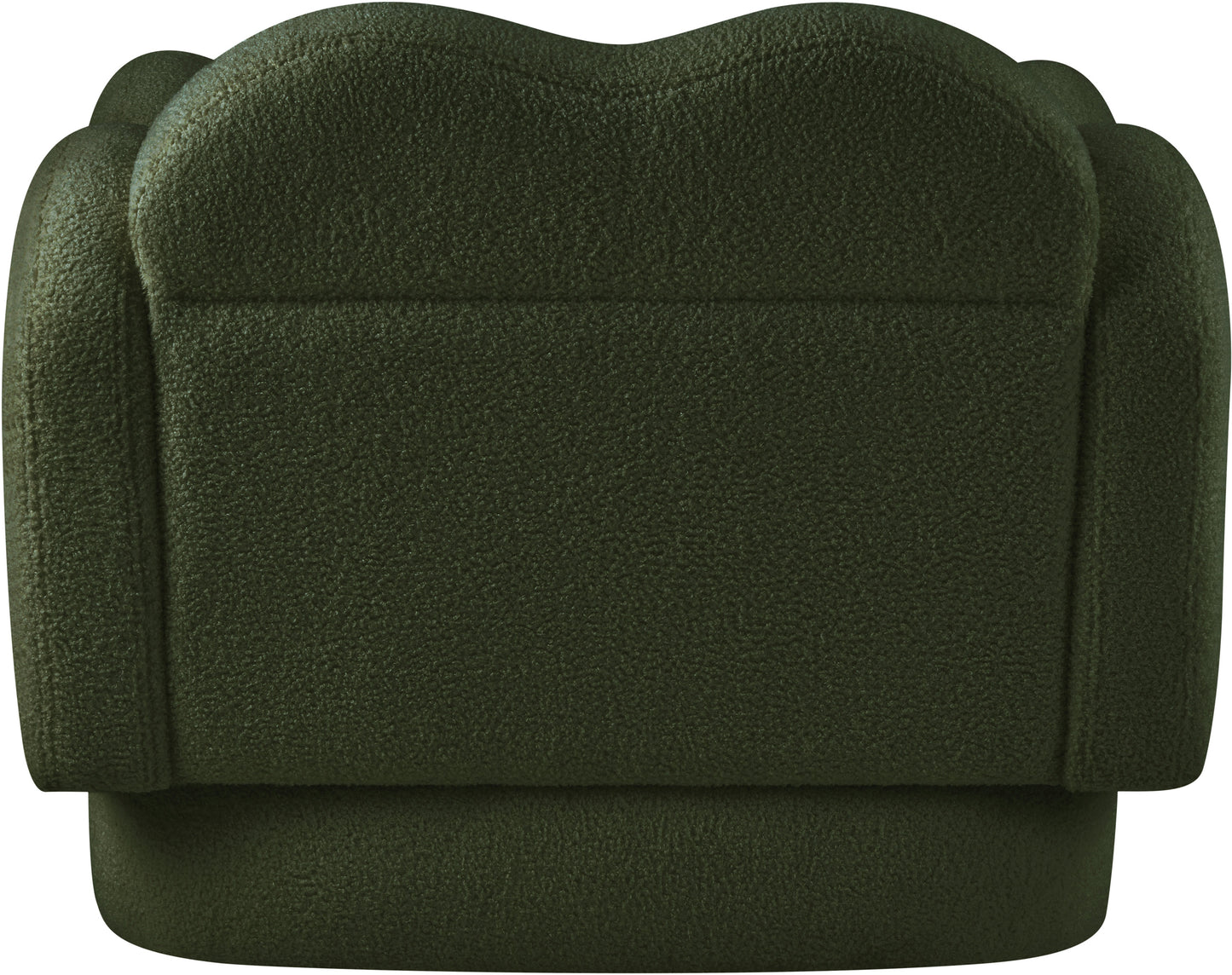 porsha green teddy fabric chair