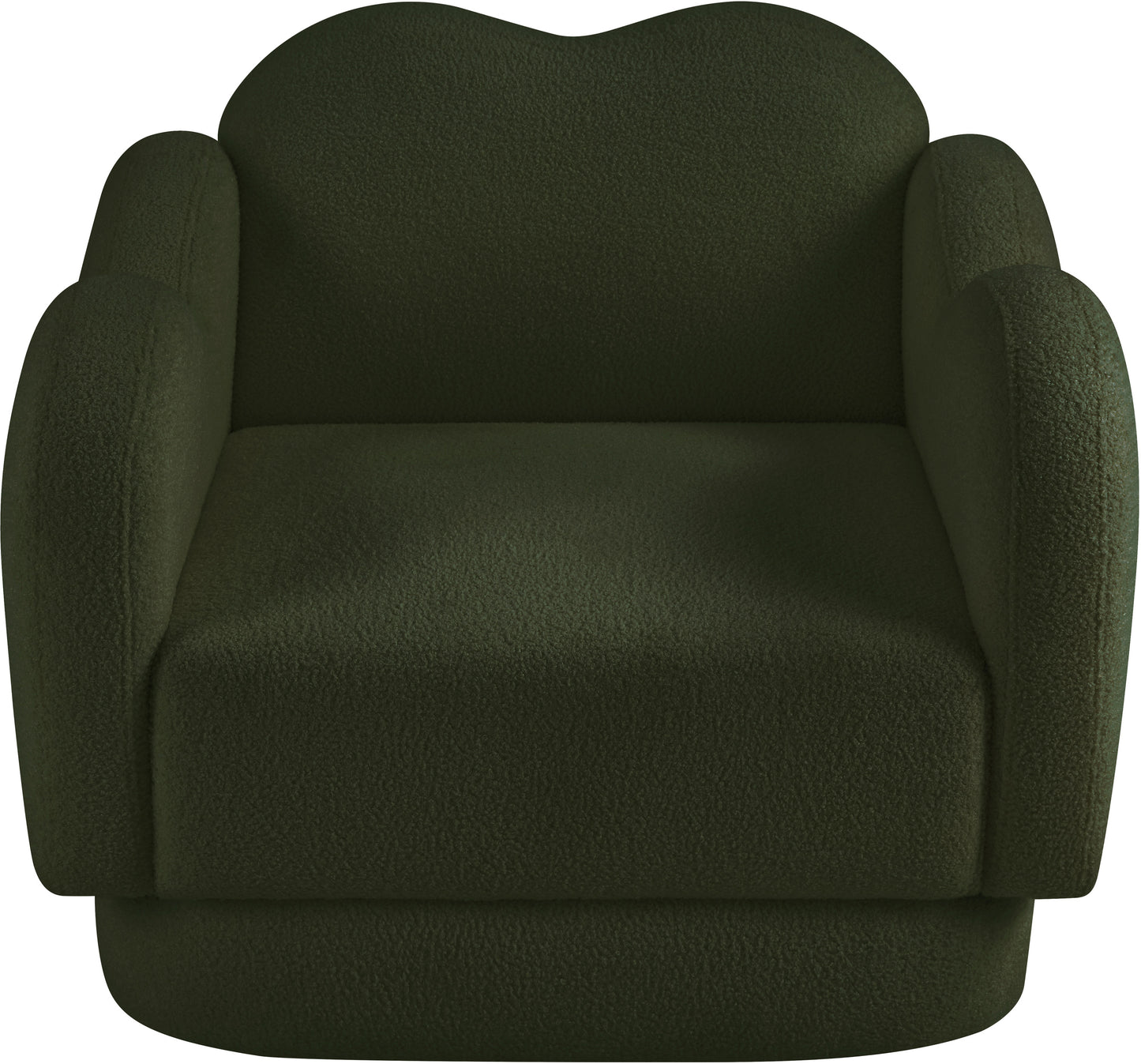 porsha green teddy fabric chair