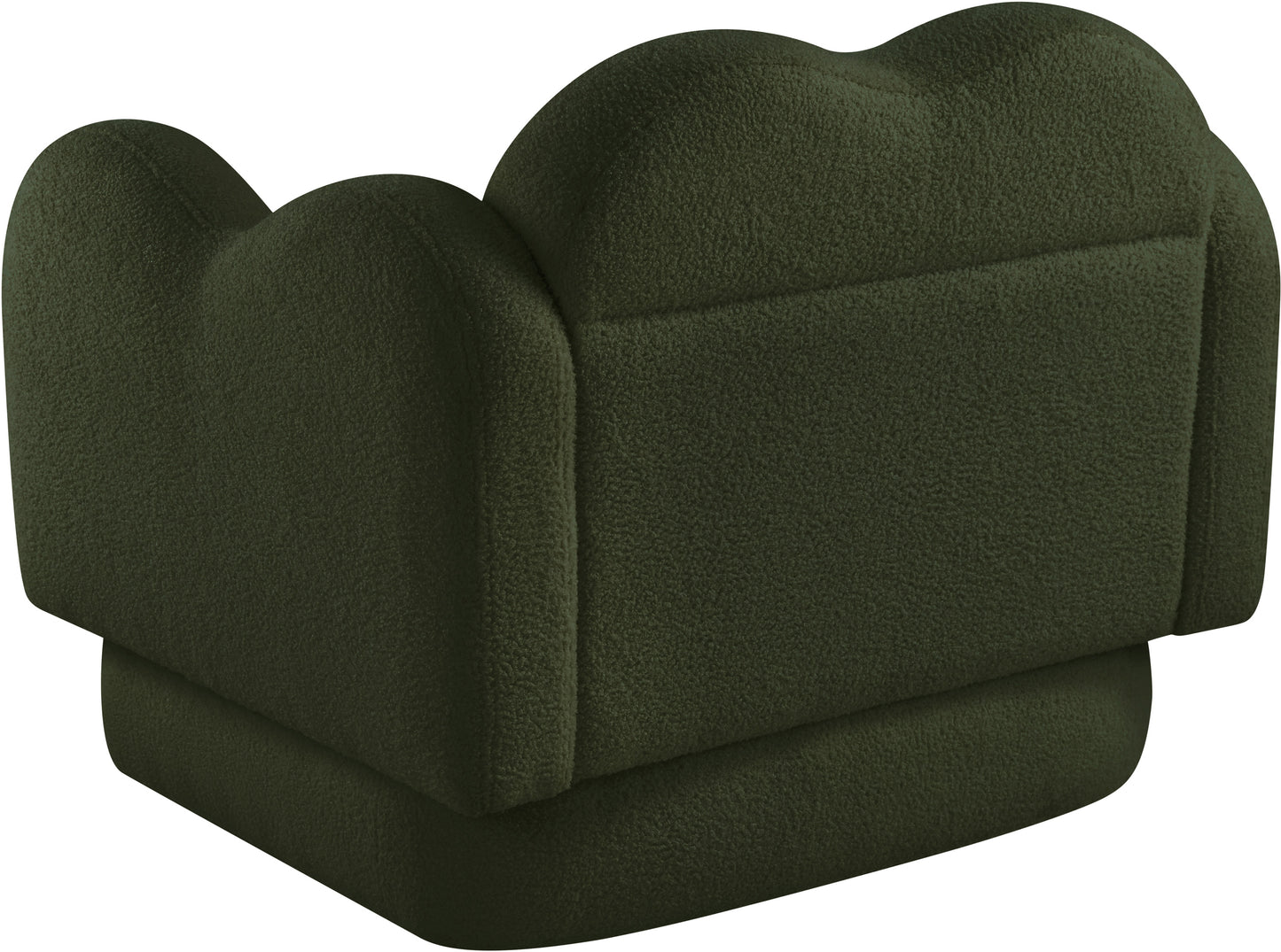 porsha green teddy fabric chair