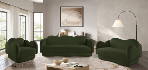 Celeste Green Teddy Fabric Upholstered Chair, 1 Piece