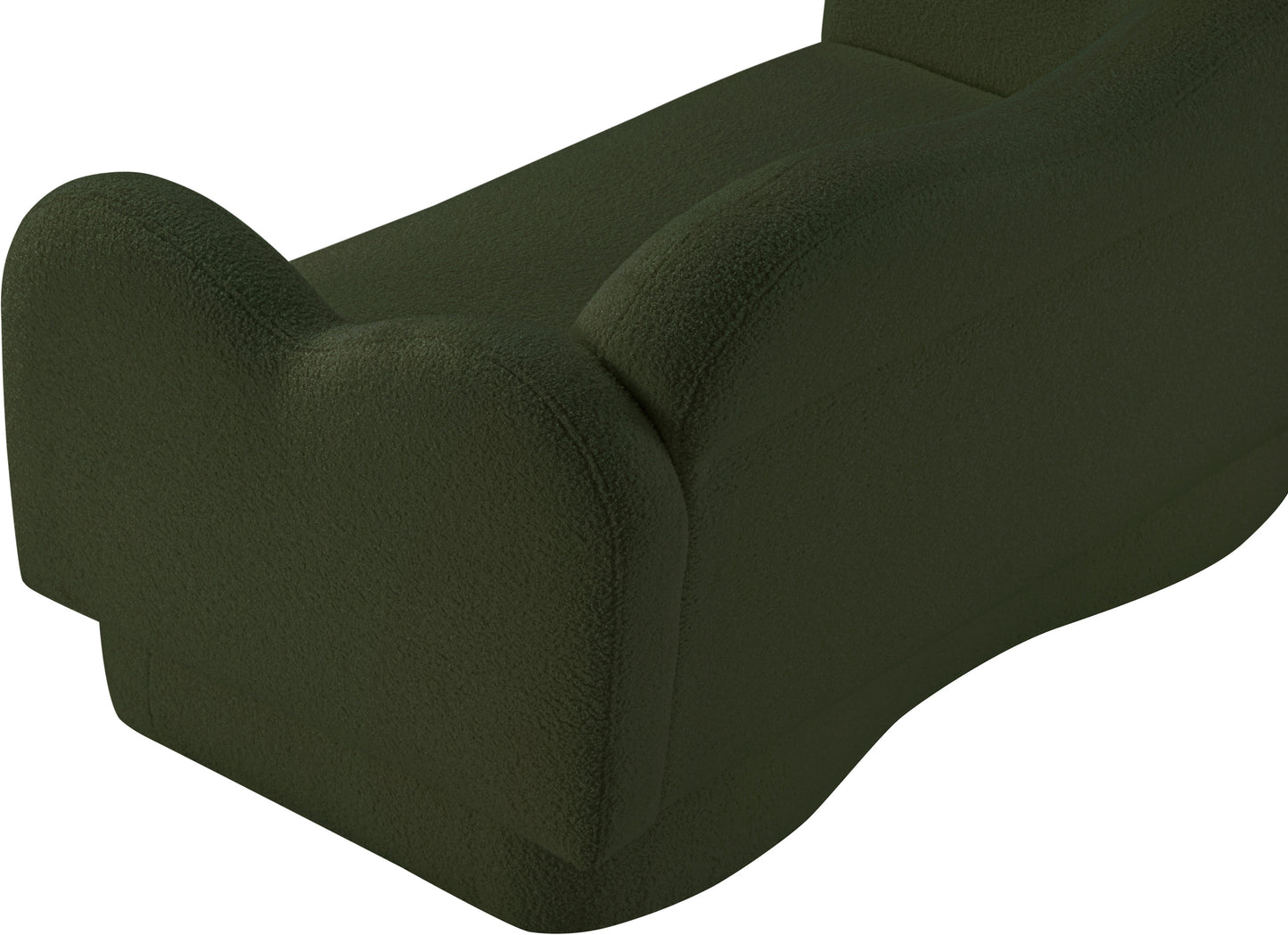 porsha green teddy fabric loveseat