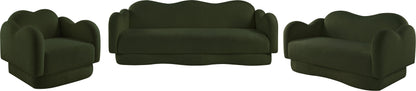 Porsha Green Teddy Fabric Loveseat