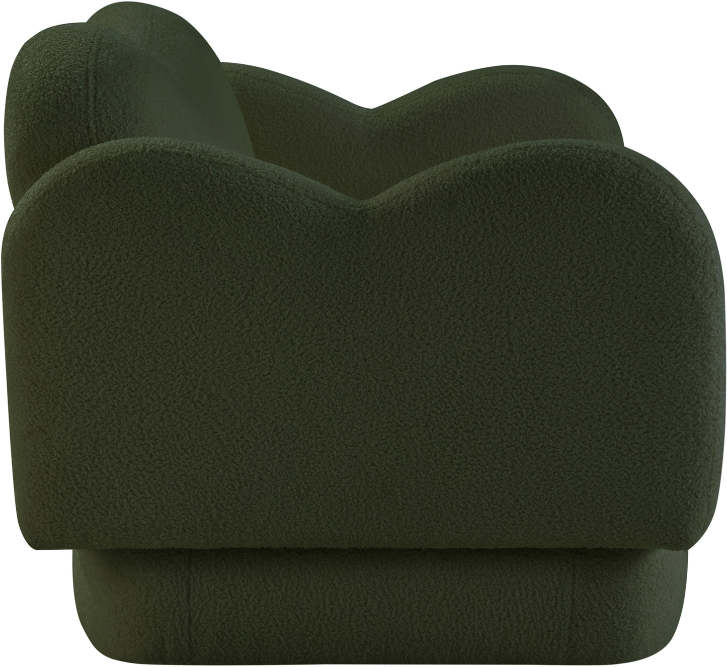 porsha green teddy fabric loveseat