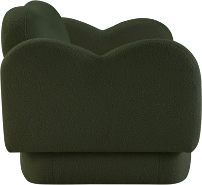 Porsha Green Teddy Fabric Loveseat