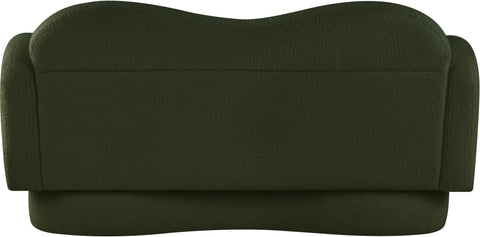 Porsha Green Teddy Fabric Loveseat