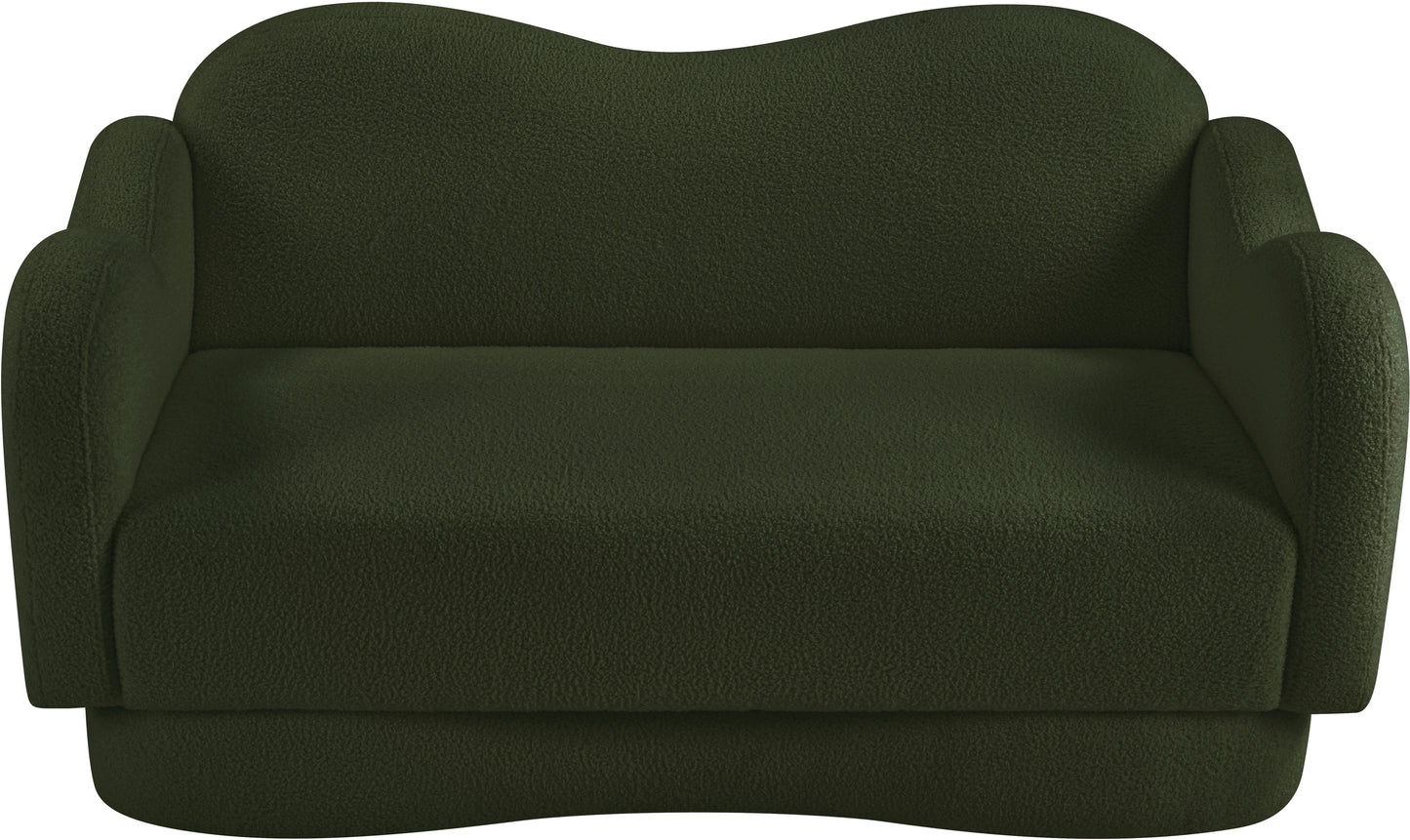 porsha green teddy fabric loveseat