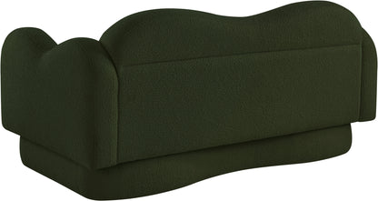 Porsha Green Teddy Fabric Loveseat