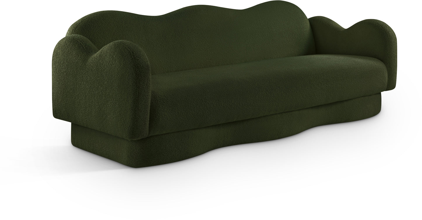 porsha green teddy fabric sofa