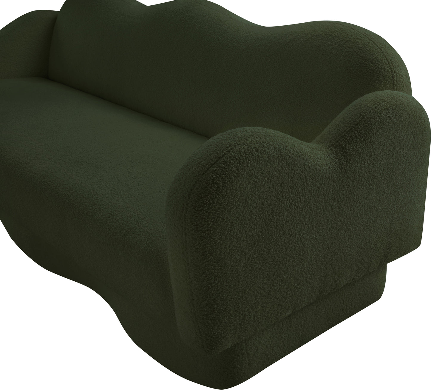 porsha green teddy fabric sofa