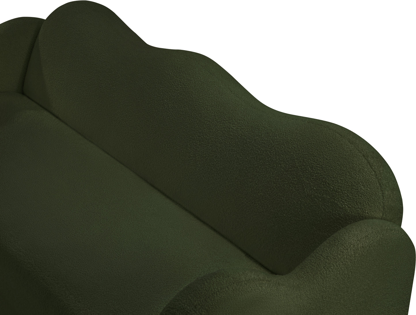 porsha green teddy fabric sofa