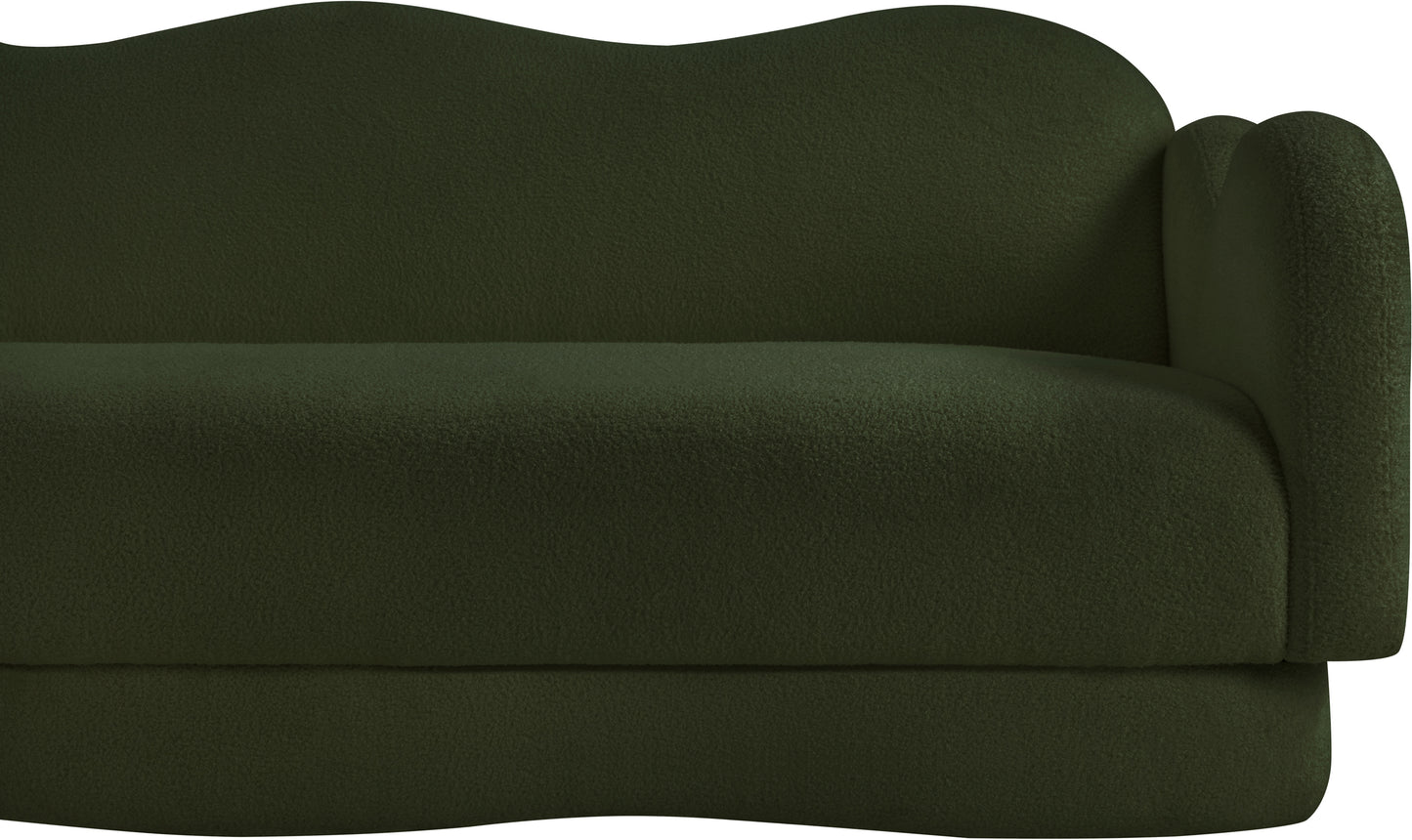 porsha green teddy fabric sofa