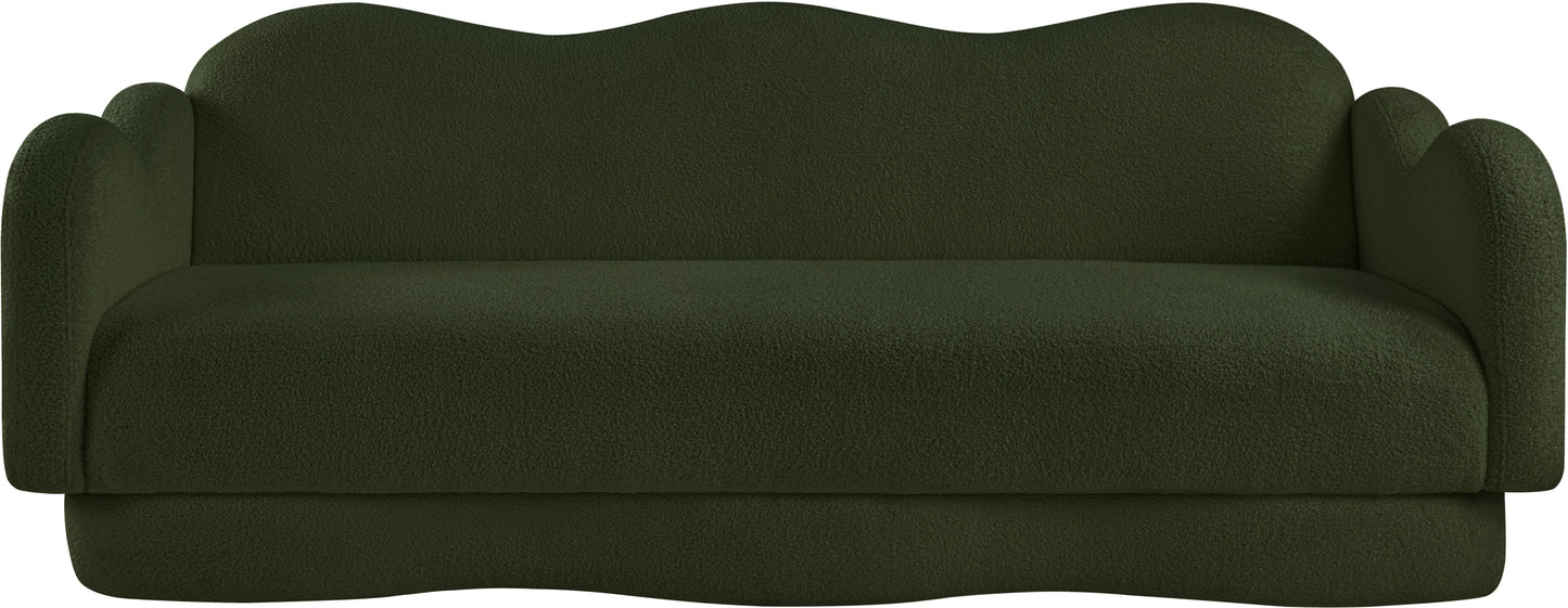 porsha green teddy fabric sofa