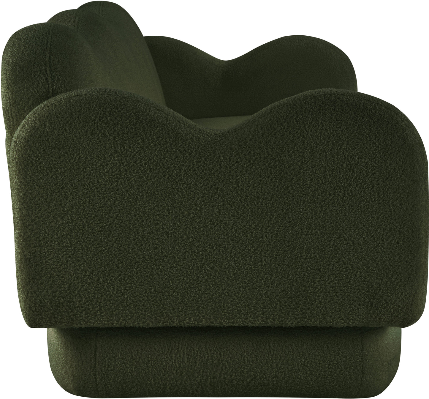 porsha green teddy fabric sofa