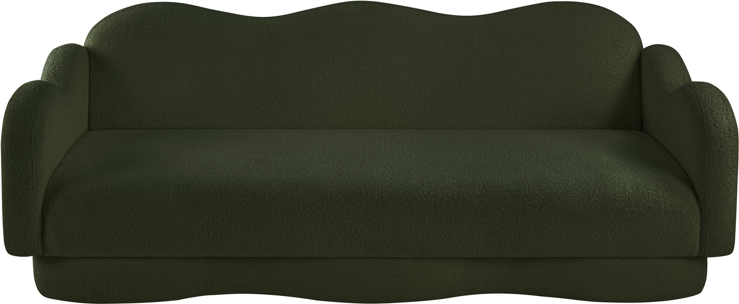 porsha green teddy fabric sofa