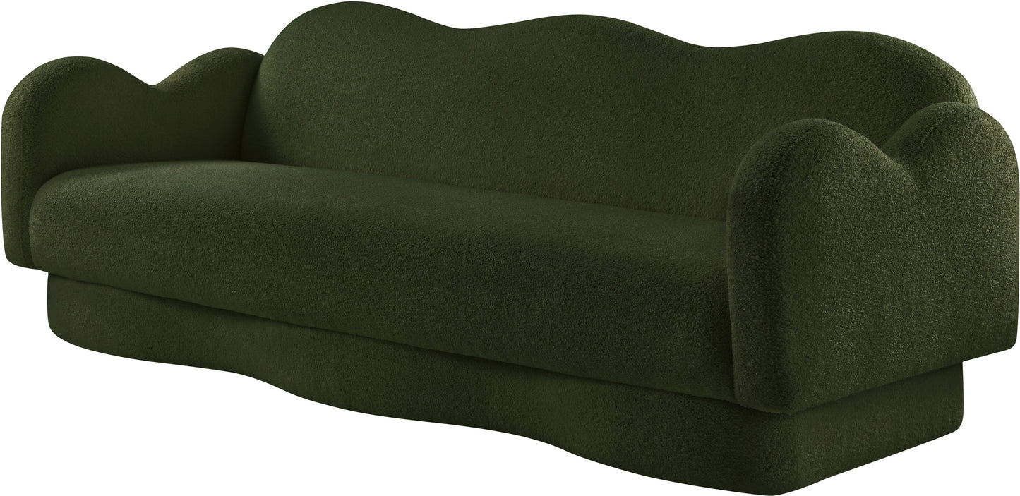 porsha green teddy fabric sofa