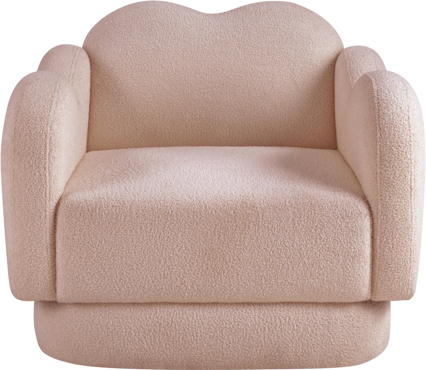 porsha pink teddy fabric chair