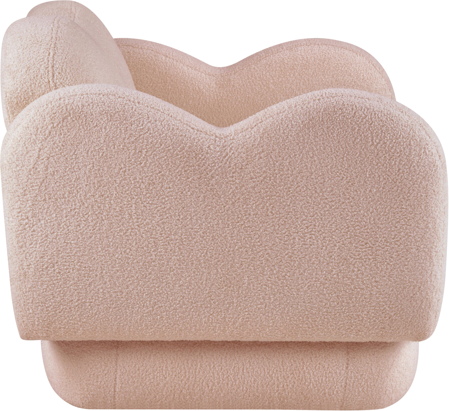 porsha pink teddy fabric chair