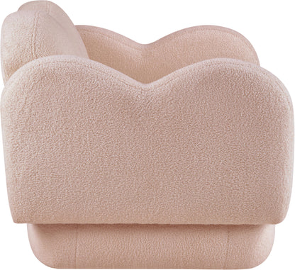 Porsha Pink Teddy Fabric Chair