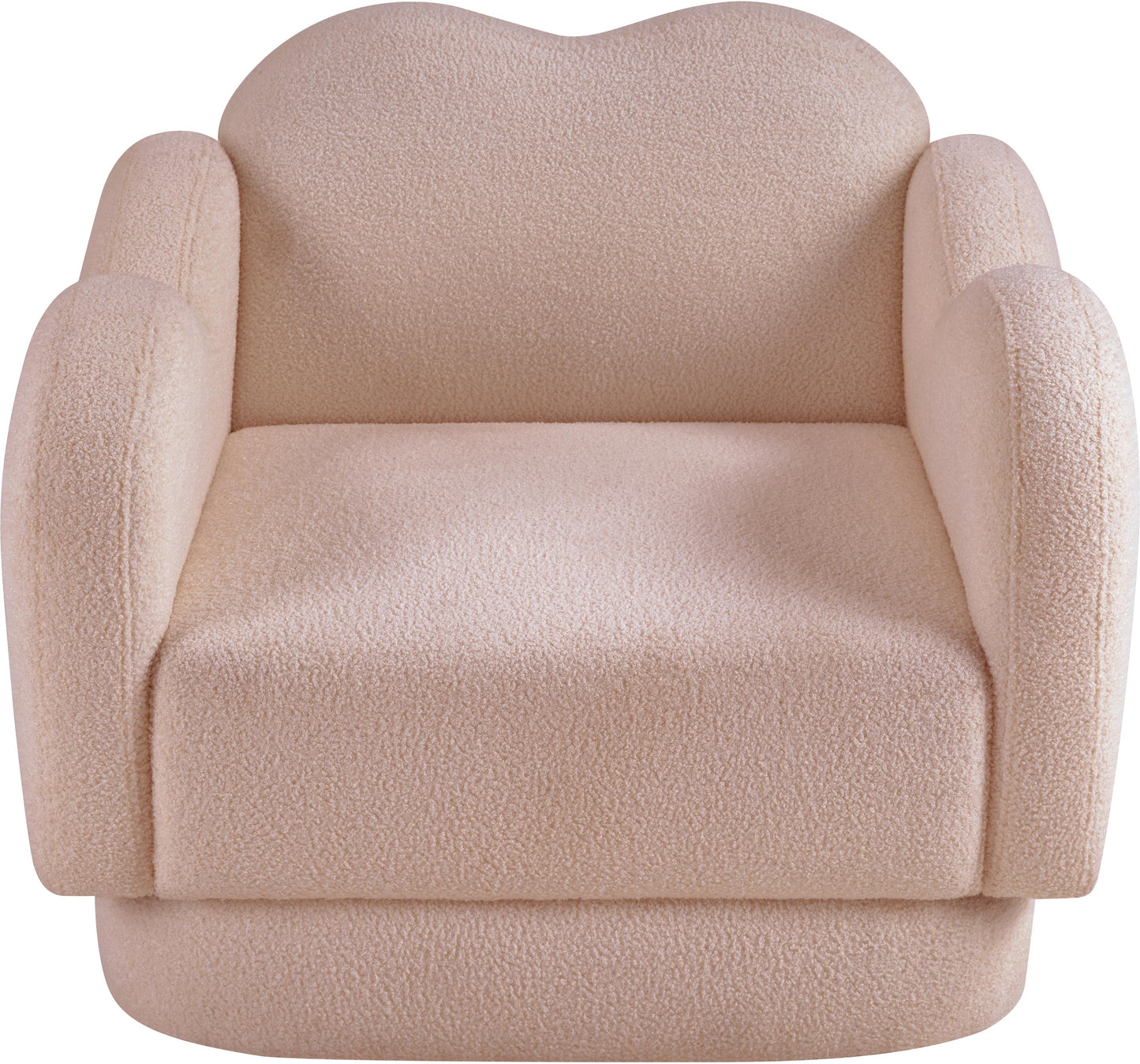 porsha pink teddy fabric chair