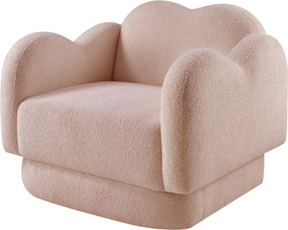 Porsha Pink Teddy Fabric Chair