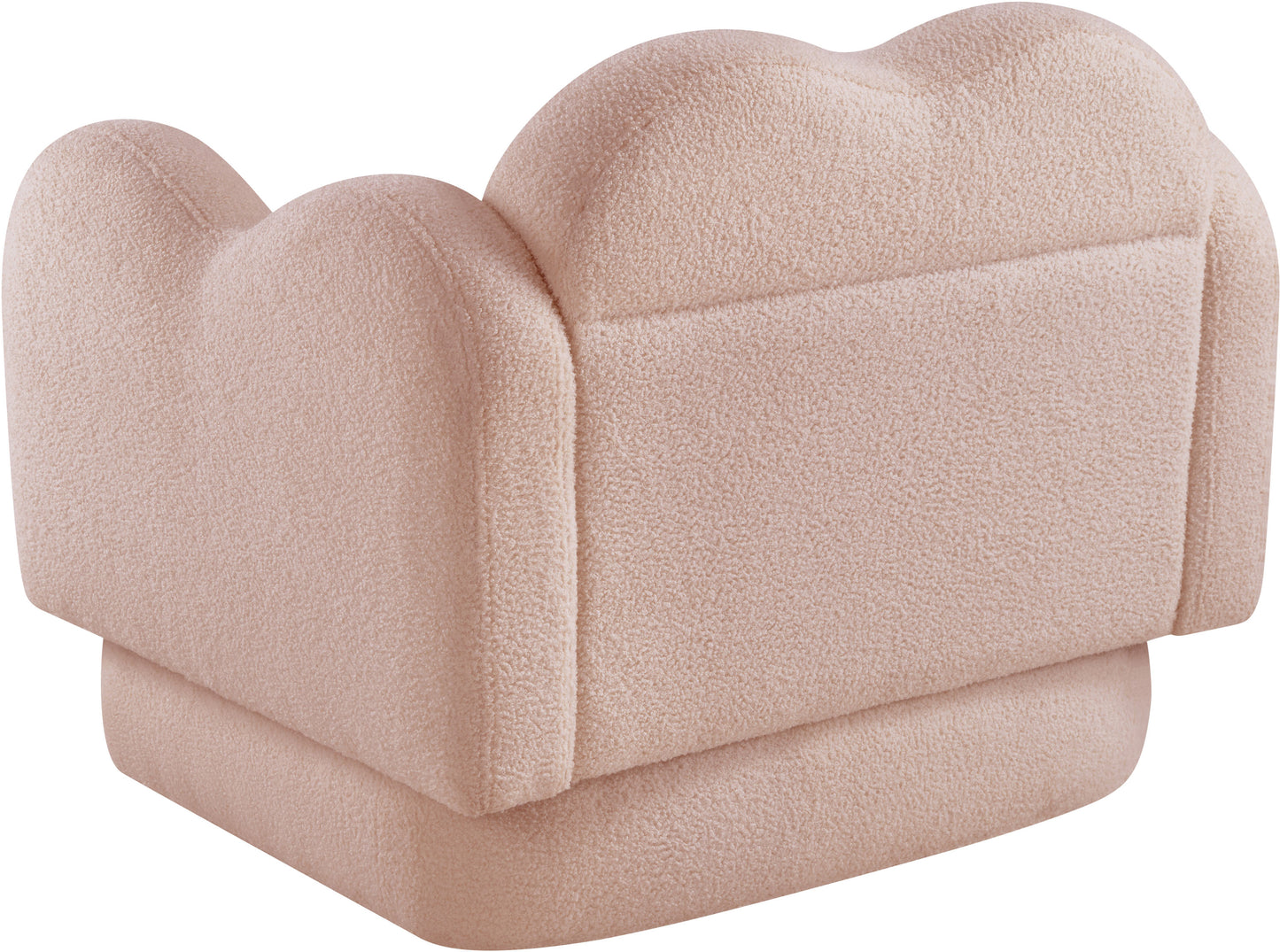 porsha pink teddy fabric chair