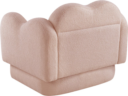 Porsha Pink Teddy Fabric Chair