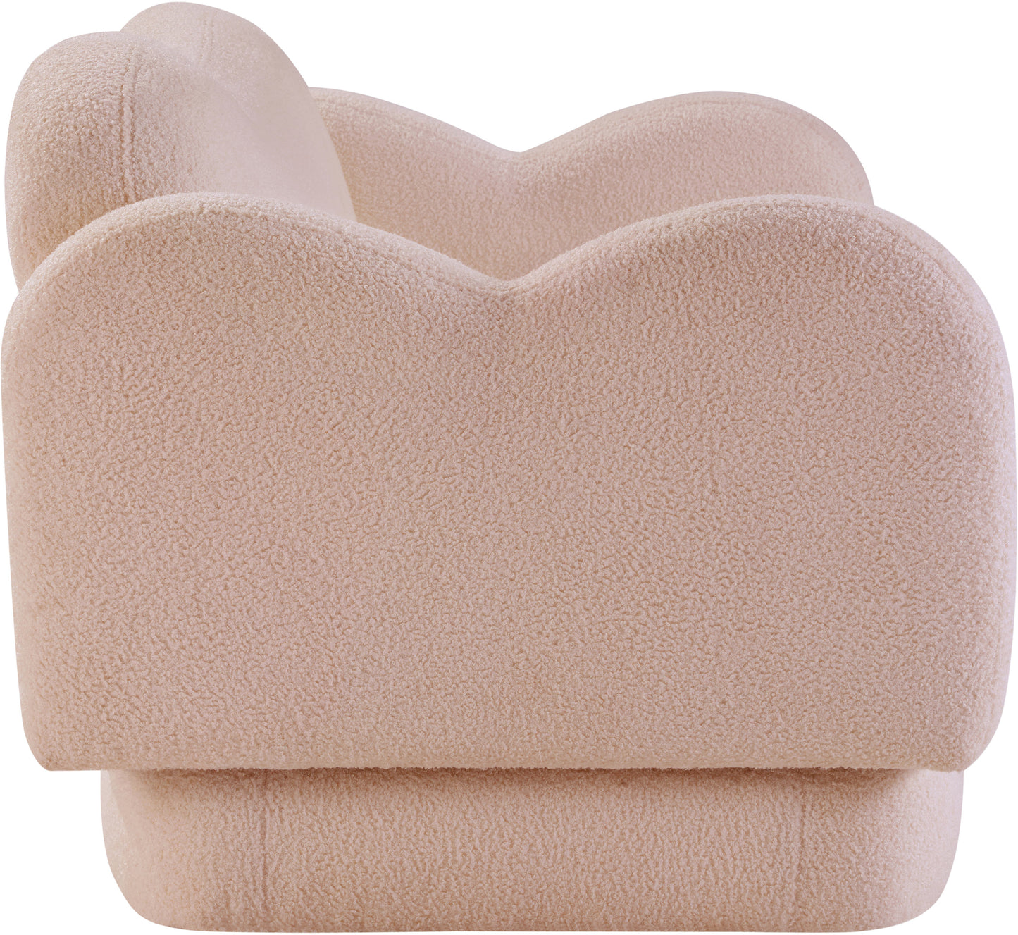 porsha pink teddy fabric loveseat