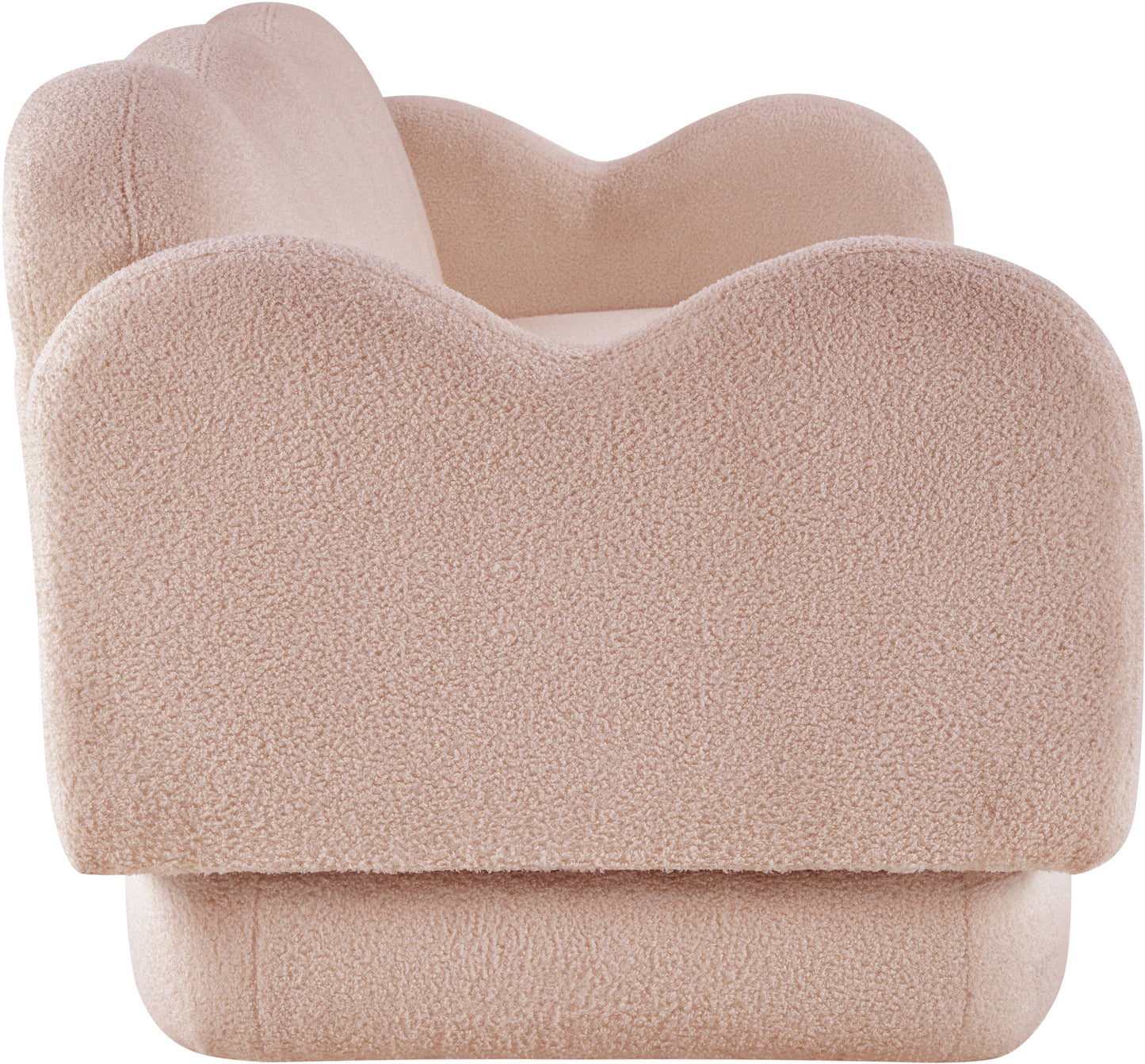 porsha pink teddy fabric sofa