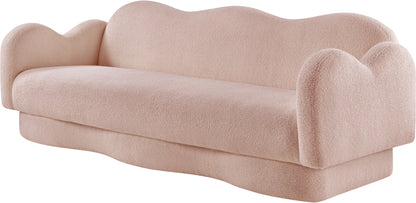 Porsha Pink Teddy Fabric Sofa