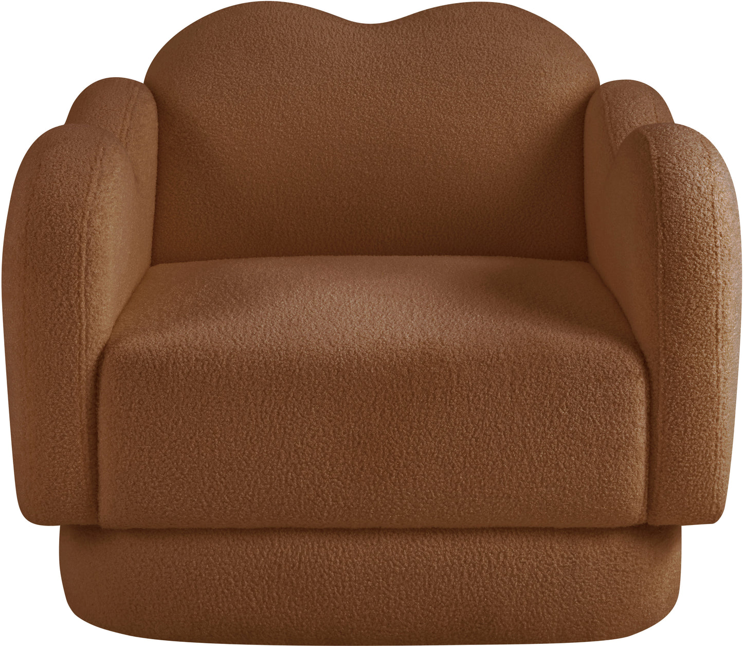 porsha saddle teddy fabric chair