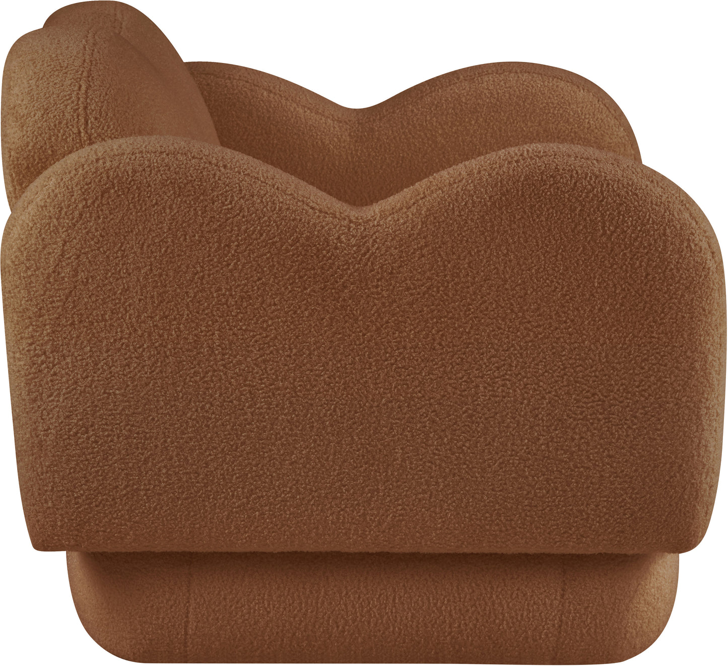 porsha saddle teddy fabric chair