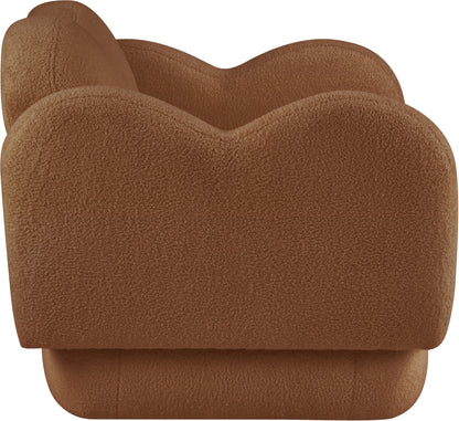 Porsha Saddle Teddy Fabric Chair