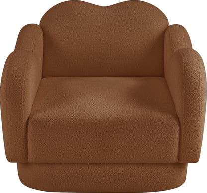 Porsha Saddle Teddy Fabric Chair