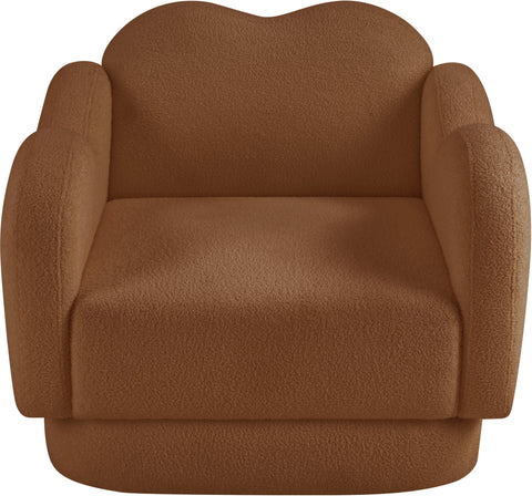 Porsha Saddle Teddy Fabric Chair