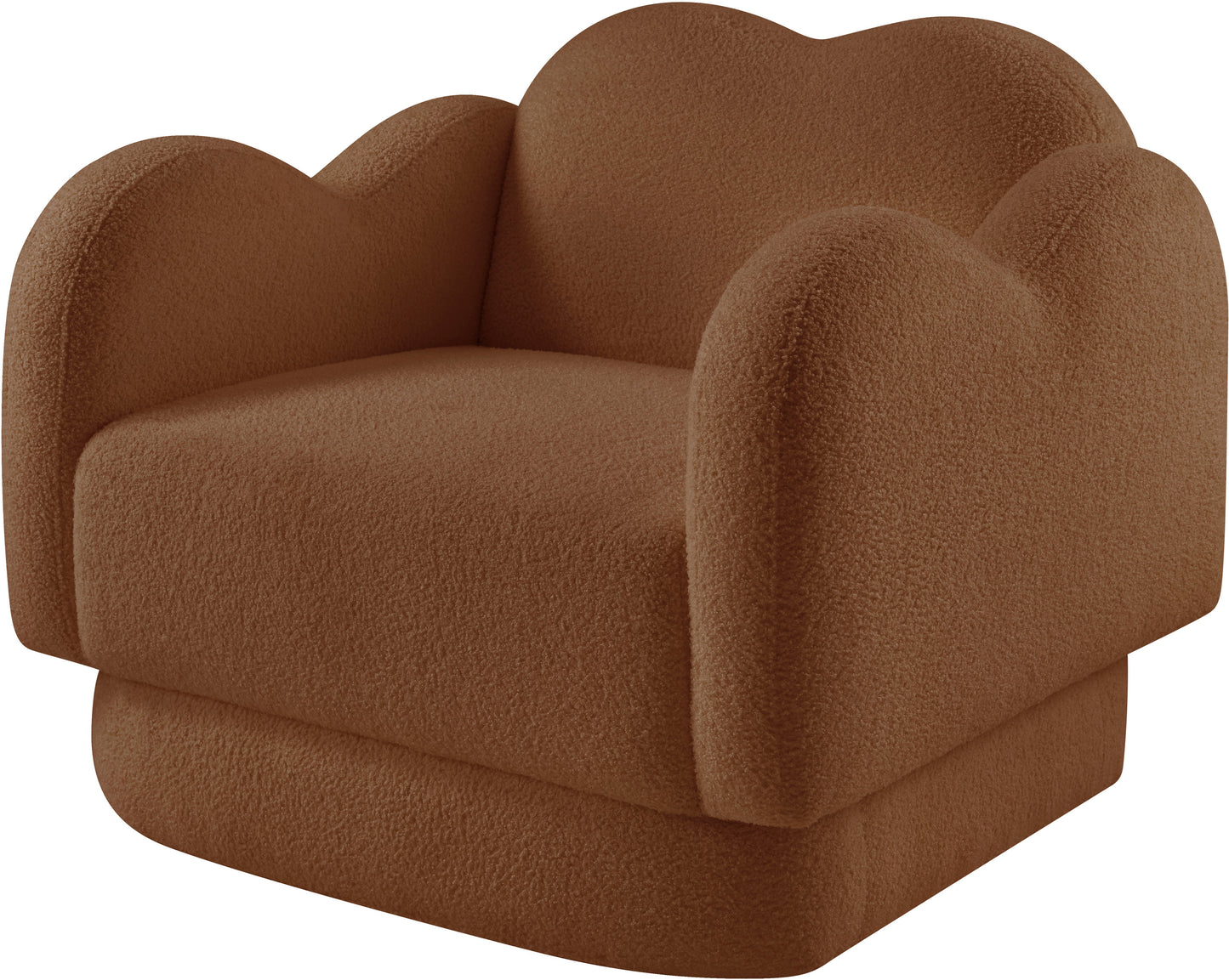 porsha saddle teddy fabric chair