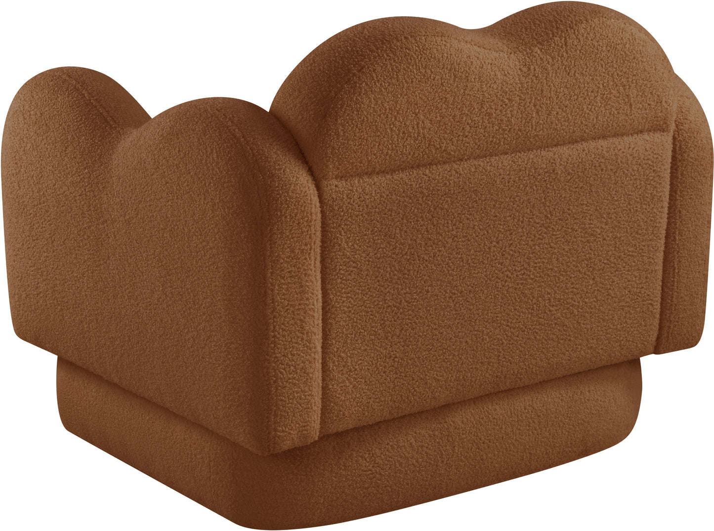 porsha saddle teddy fabric chair