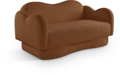 Porsha Saddle Teddy Fabric Loveseat