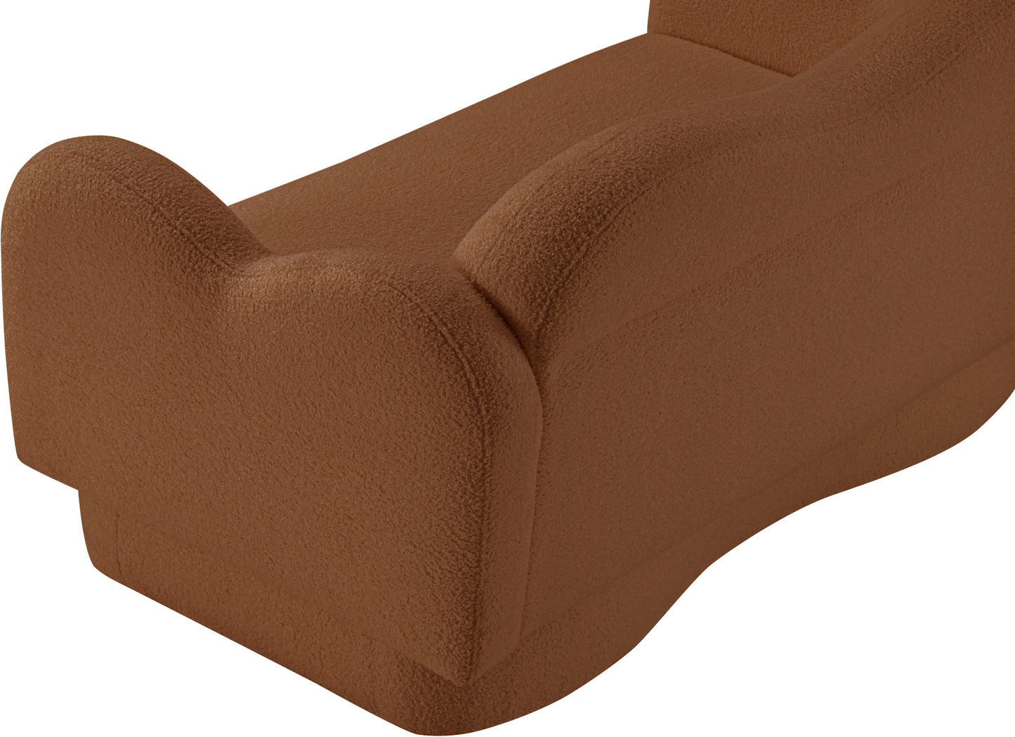 porsha saddle teddy fabric loveseat