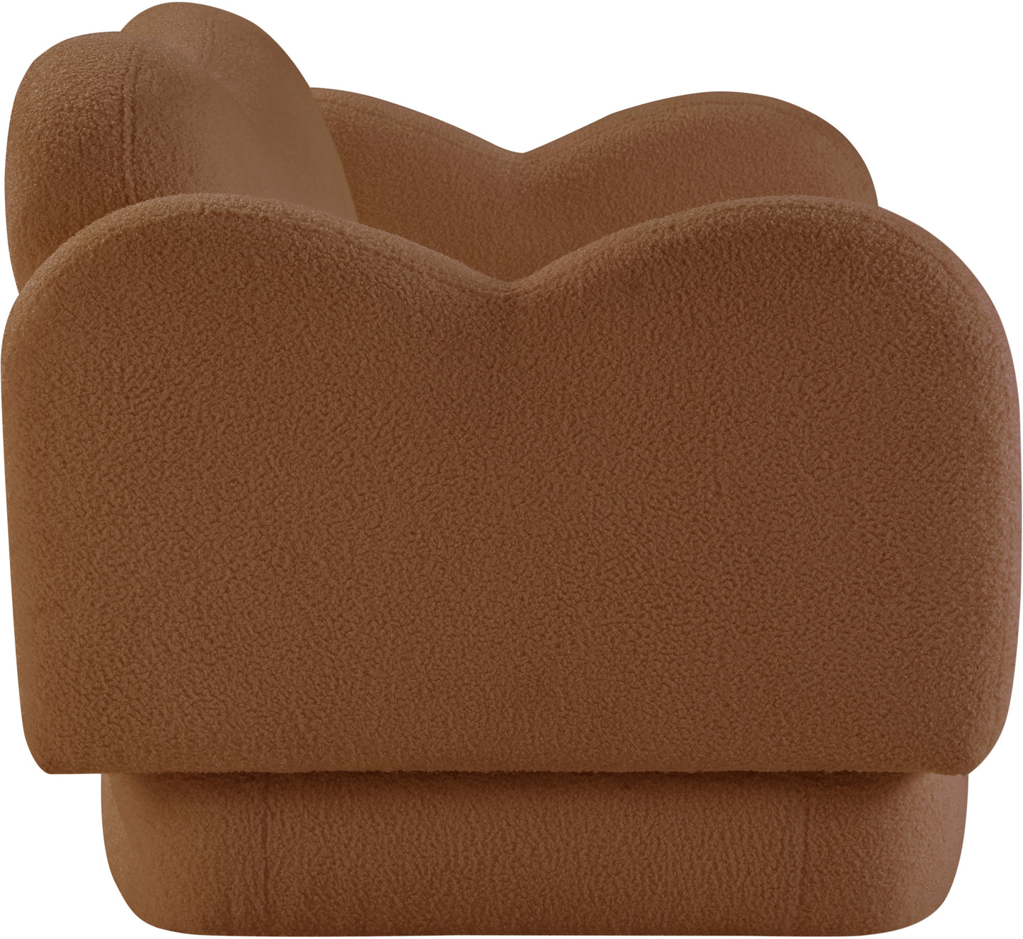 porsha saddle teddy fabric loveseat