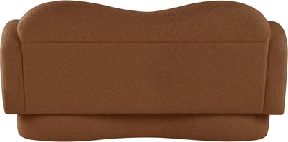 Porsha Saddle Teddy Fabric Loveseat