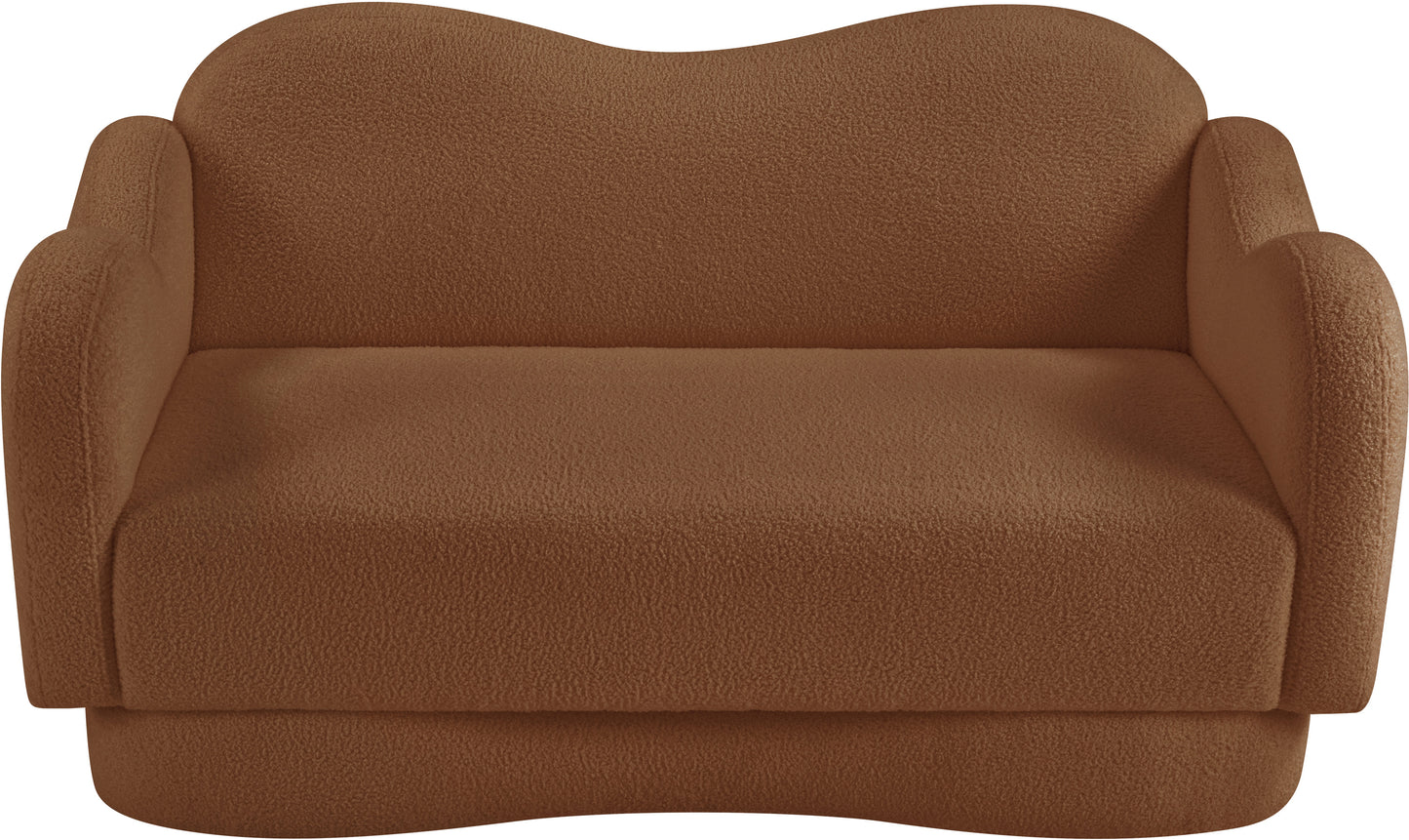 porsha saddle teddy fabric loveseat